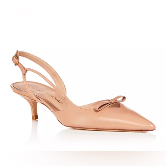 Stuart Weitzman Tully 50 Bow Slingback Pumps - Picture 1 of 9